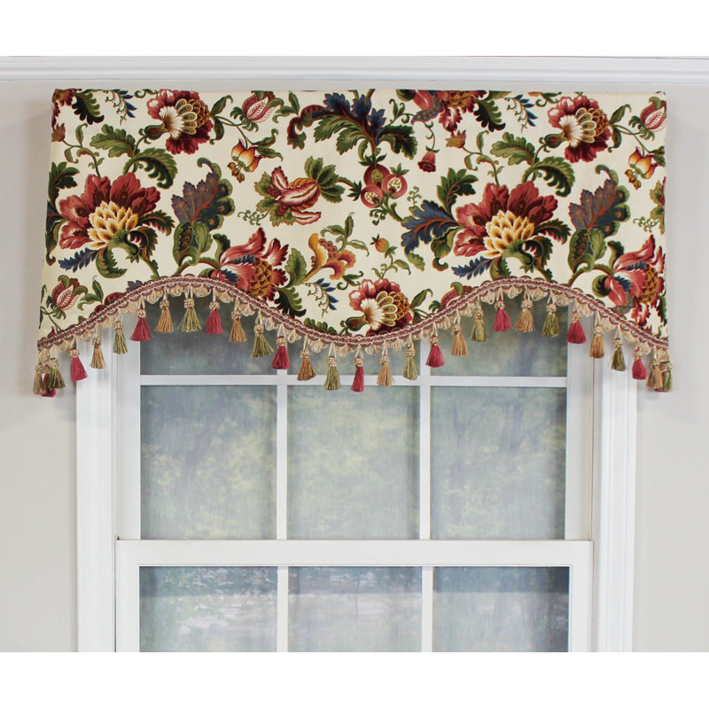RLFisher Noblesse Floral Scalloped Window Valance Perigold